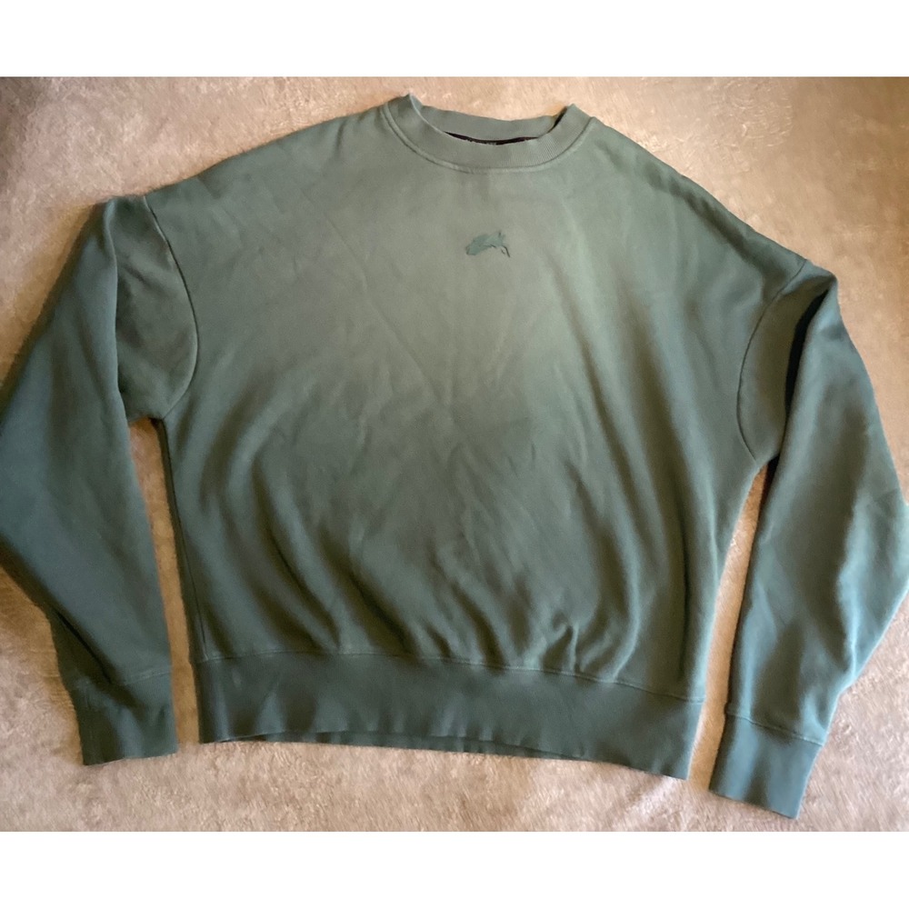 Alphalete Woman's Oversize Pullover Sweatshirt Size S Olive Green